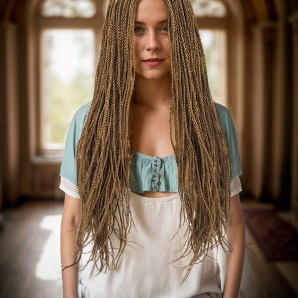 6541  Braid Wig - 28 Inches Synthetic Hand Braided Wig #JL01-539-1/539-1B/539-27/539-613/539-99J - Image 23