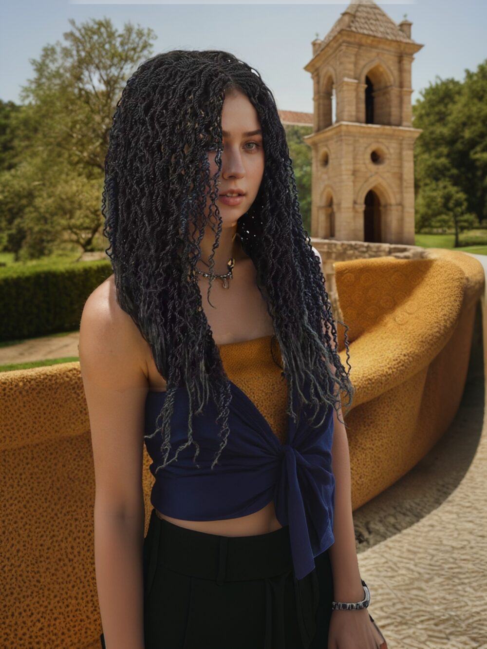 6541  Twist Box Braided Wigs for 5x1 Lace Front Wigs 28 Inch Bob Glueless Synthetic Mini Box Braided Wigs #JL01-588-1/588-2/588-613/588-HONEY - Image 23