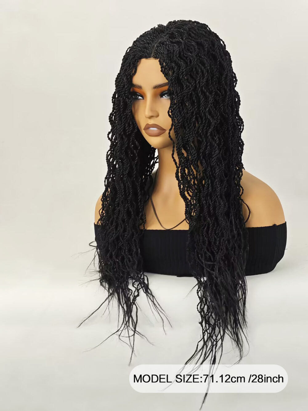 6541  Twist Box Braided Wigs for 5x1 Lace Front Wigs 28 Inch Bob Glueless Synthetic Mini Box Braided Wigs #JL01-588-1/588-2/588-613/588-HONEY - Image 15