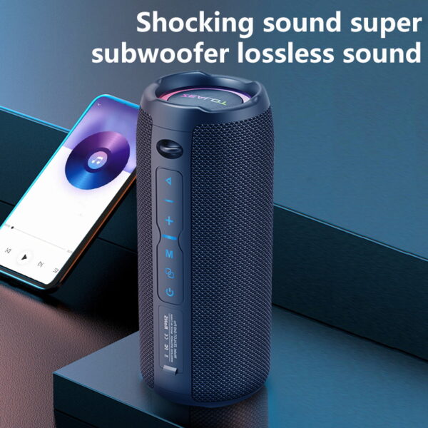 ZEALOT S49pro 20W Wireless Speakers, Outdoor Portable Waterproof IPX 5 Subwoofer Speaker,Dual Pairing.  Fast Charging 3000MAh Battery,16 Hours Playtime Loud Stereo, Booming Bass,Charging Cable - Image 2