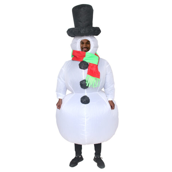 6541  Christmas Snowman Inflatable Costume Blow up Snowman Costume Fancy Snowman Dress Adult Jumpsuit Halloween Cosplay Outfit Gift #JL07-FZ1539