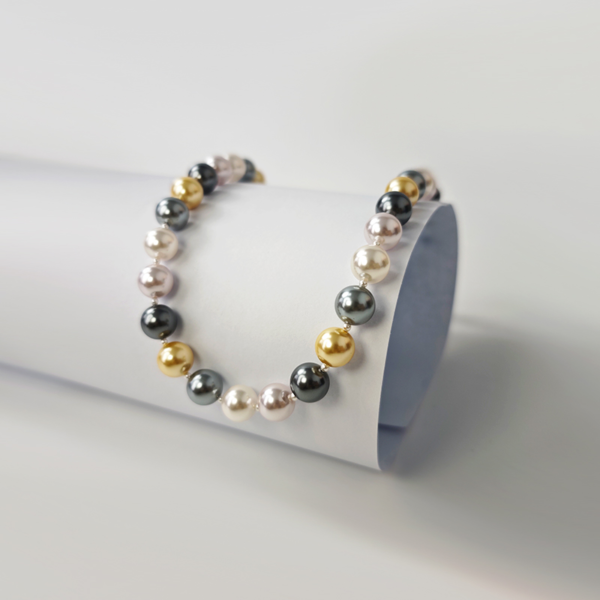 6541  19.3" Crystal Pearl Necklace #JL01-JYJ102403