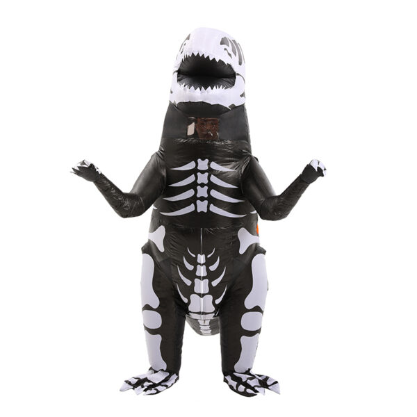 6541  Skeleton Ribs Dinosaur Inflatable Costume Blow up Fancy Dress Costume for Child Halloween Cosplay Party Christmas #JL07-FZ1750 - Image 2