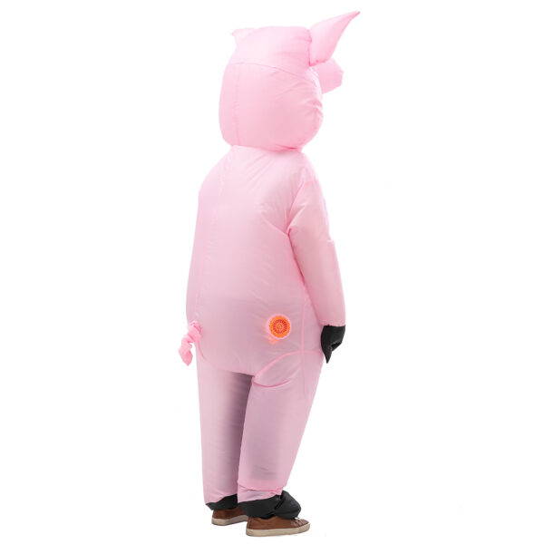 6541  Inflatable Pig Costume Full Body Suit Pink Pig Costumes Air Blow up Suit Party Dress Halloween and Christmas Cosplay #JL07-FZ1736 - Image 4