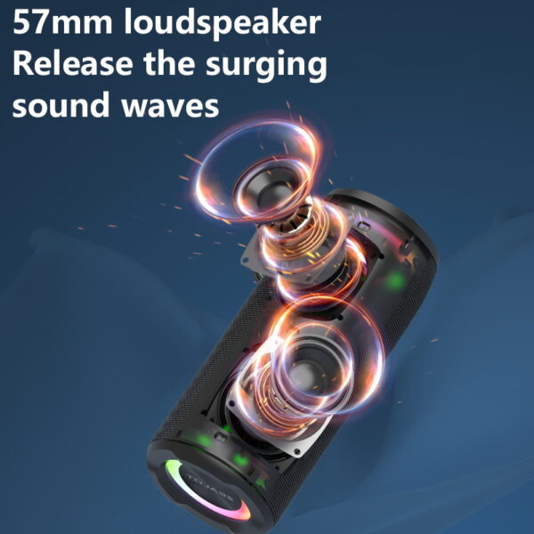 ZEALOT S51 Pro 40W Wireless Speakers, Outdoor Portable Subwoofer Speaker, Waterproof IPX 5, Dual Pairing, 5200mAh Battery, 16 Hours Playtime Loud Stereo #JL07-ZEALOT S51 PRO HEI - Image 4