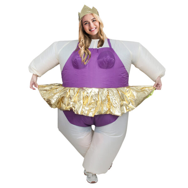 6541  Inflatable Costume Ballet Game Cloth Adult Funny Blow up Suit Halloween Men's Costume Purple Cosplay, Plus Size #JL07-FZ1544A/FZ1544 - Image 4