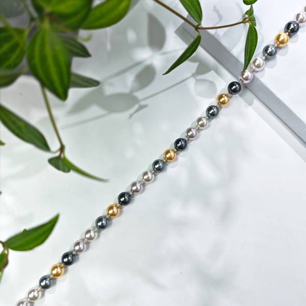 6541  19.3" Crystal Pearl Necklace #JL01-JYJ102403 - Image 4