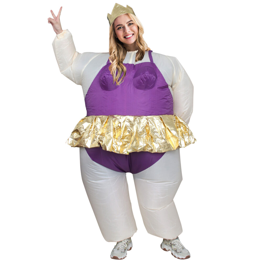 6541  Inflatable Costume Ballet Game Cloth Adult Funny Blow up Suit Halloween Men's Costume Purple Cosplay, Plus Size #JL07-FZ1544A/FZ1544 - Image 5