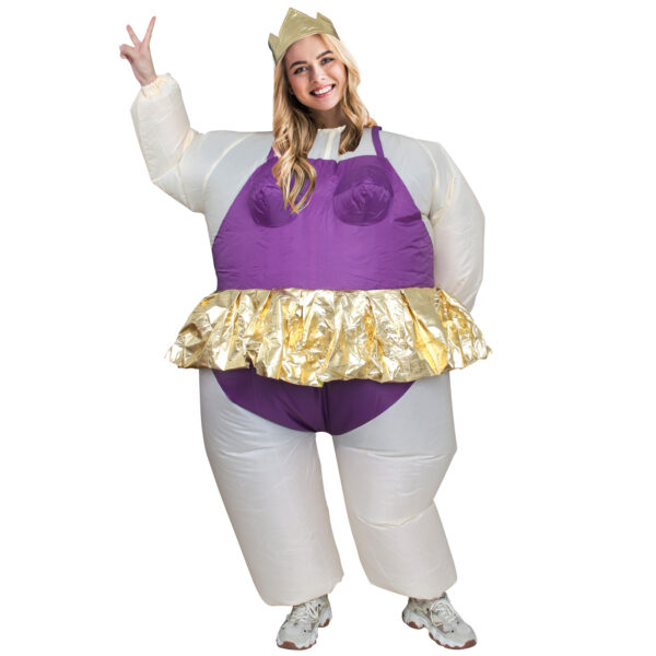 6541  Inflatable Costume Ballet Game Cloth Adult Funny Blow up Suit Halloween Men's Costume Purple Cosplay, Plus Size #JL07-FZ1544A/FZ1544 - Image 5