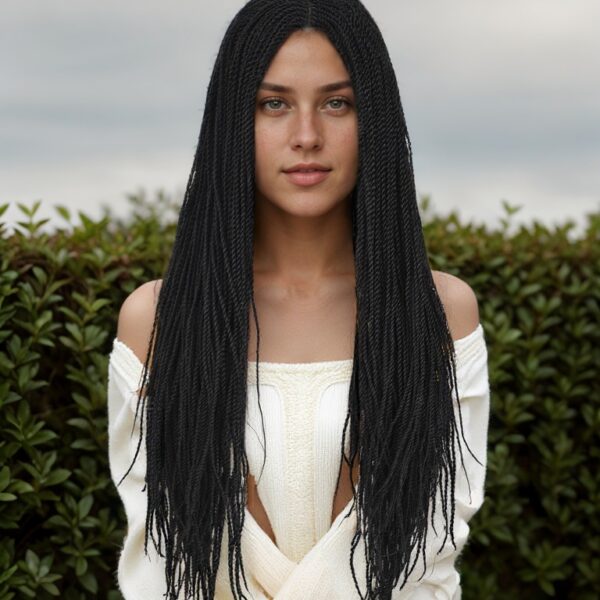 6541  Braid Wig - 28 Inches Synthetic Hand Braided Wig #JL01-539-1/539-1B/539-27/539-613/539-99J - Image 21