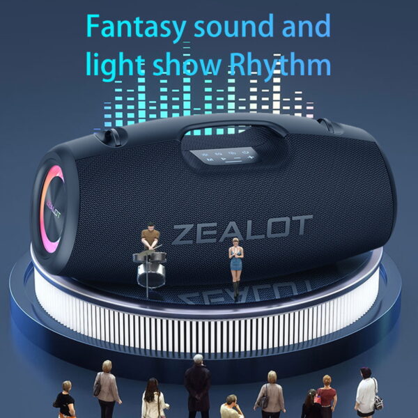 ZEALOT S78 100W Wireless Speaker: Portable Outdoor IPX5 Waterproof Bluetooth Subwoofer with Dual Pairing, 24000mAh Battery for 36-Hour Playtime #JL07-ZEALOT S78 HEI/ZEALOT S78 LAN - Image 10