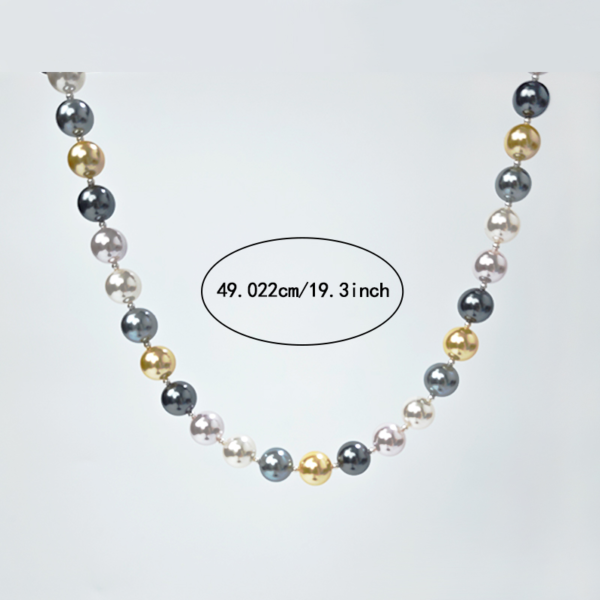 6541  19.3" Crystal Pearl Necklace #JL01-JYJ102403 - Image 2