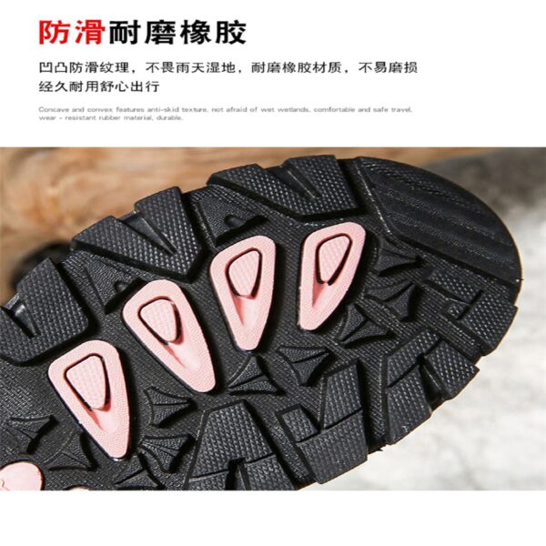Winter warm and velvet snow boots women's non-slip waterproof outdoor cotton shoes fashion trend women's boots #JL07-8828黑色/8828粉色/8828白色 - Image 10