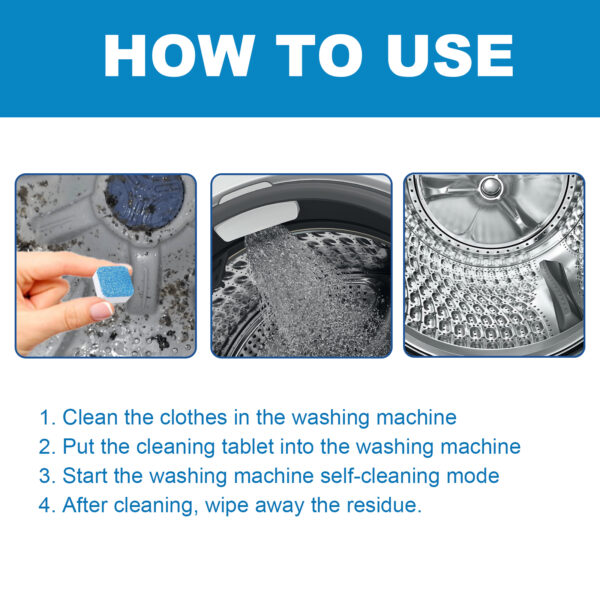6541  Washing Machine Cleaner Tablets - Active Washing Machine Cleaner, Compatible with All Types of Washers #JL07-LA000470 - Image 11