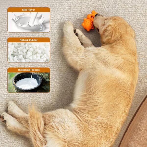 6541  Dog toys for aggressive chewers, puppy chew toys for teething natural rubber sounds to attract attention/reduce anxiety & boredom #JL01-USA-202 - Image 6