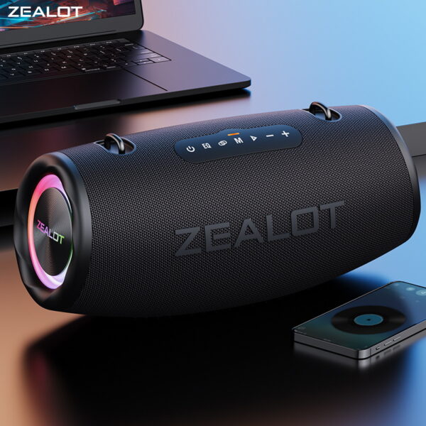 ZEALOT S87 80W Wireless Speakers - Waterproof IPX5, 24H Playtime, Dual Pairing, Portable for Outdoor, Camping, Home Entertainment #JL07-ZEALOT S87 HEI - Image 12