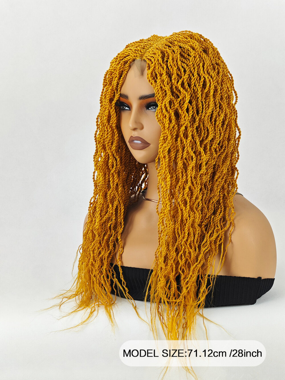 6541  Twist Box Braided Wigs for 5x1 Lace Front Wigs 28 Inch Bob Glueless Synthetic Mini Box Braided Wigs #JL01-588-1/588-2/588-613/588-HONEY - Image 20