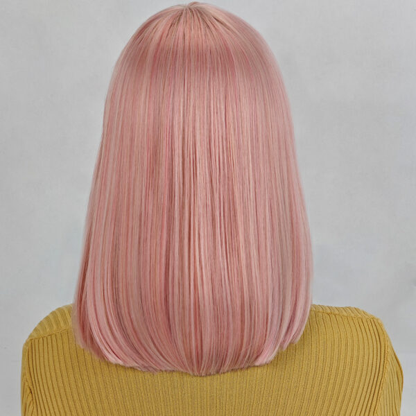 6541  12 Inch Short Bob Wigs，Glueless Wigs，Synthetic Hair Heat Resistant Hair Wigs，Multiple color options available #JL01-SUE-1-1B/SUE-1-6H/SUE-1-613/SUE-1-ROSEGOLD - Image 8