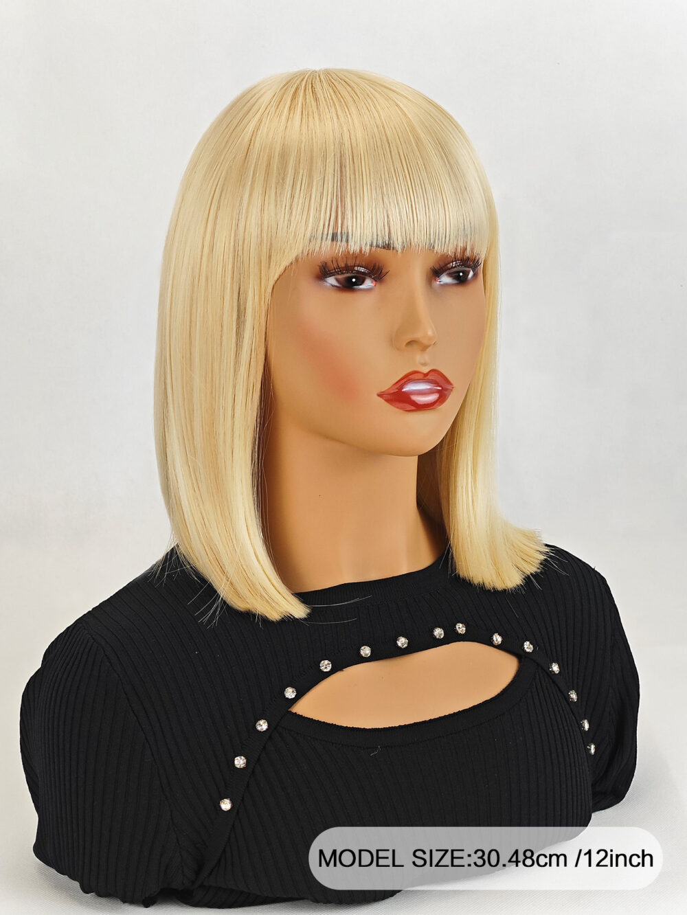 6541  12 Inch Short Bob Wigs，Glueless Wigs，Synthetic Hair Heat Resistant Hair Wigs，Multiple color options available #JL01-SUE-1-1B/SUE-1-6H/SUE-1-613/SUE-1-ROSEGOLD - Image 10