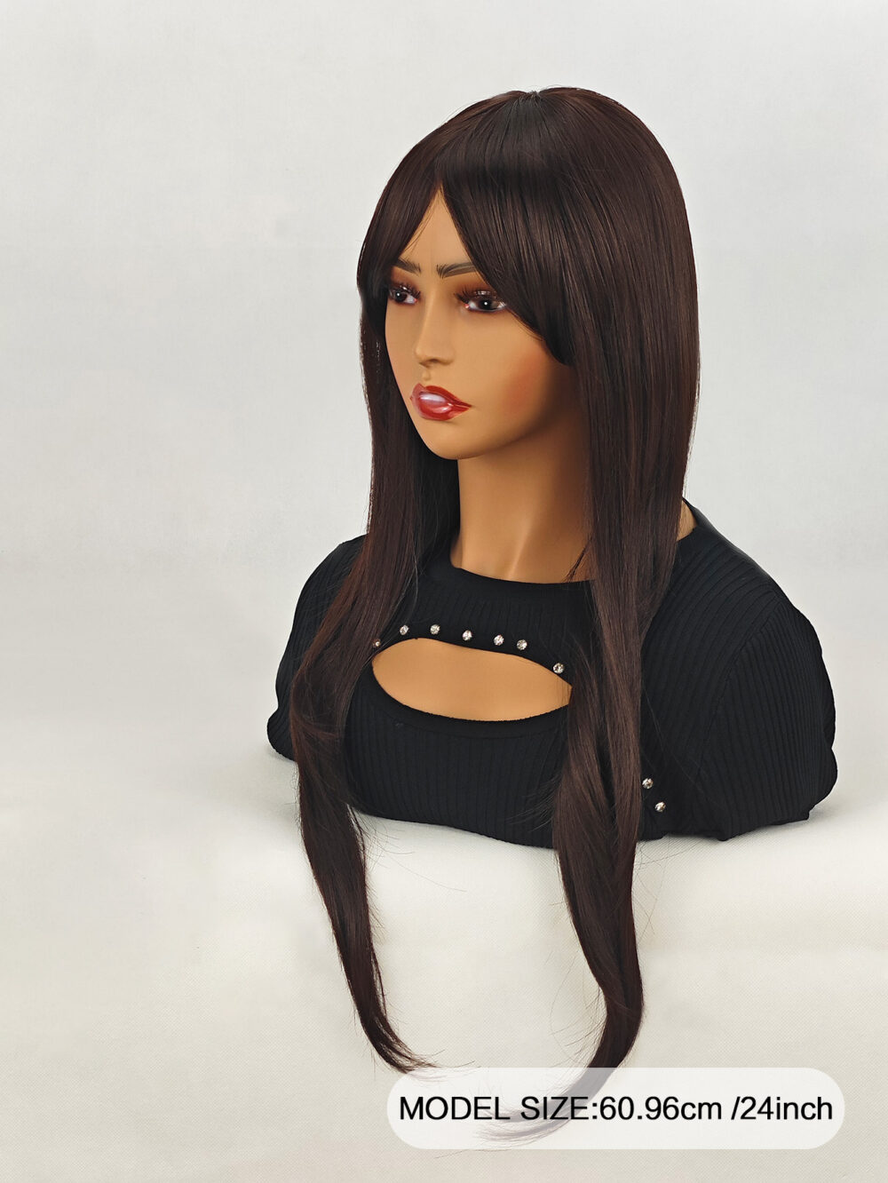 6541  Natural Wigs，Long Straight Wig with Bangs Hair Wigs ，Heat Resistant Synthetic Womens Wig，for Daily Party Use（24 Inch） #JL01-SUE-5-1B/SUE-5-6H - Image 15