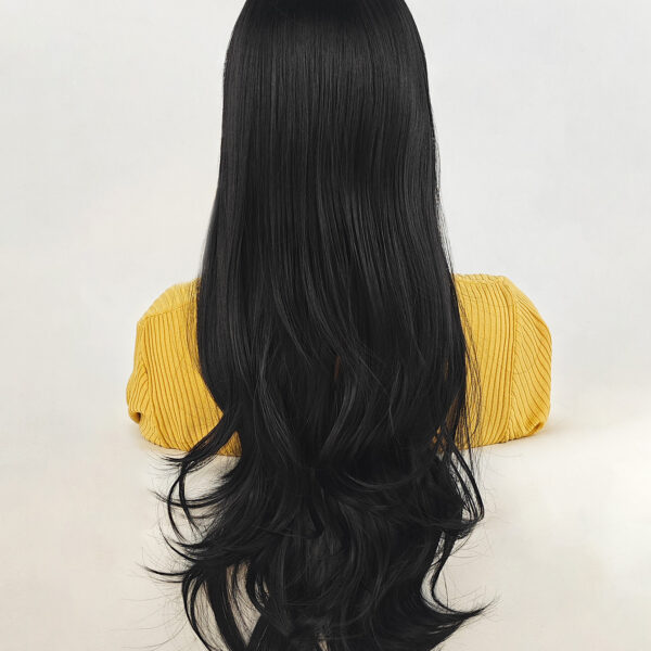 6541  Medium-length wavy straight hair fully machine-made wig，26 inches Heat-resistant fiber high-temperature silk wig，dyeable and soupable bangs synthetic wig #JL01-SUE-14-1B/SUE-14-6H - Image 8