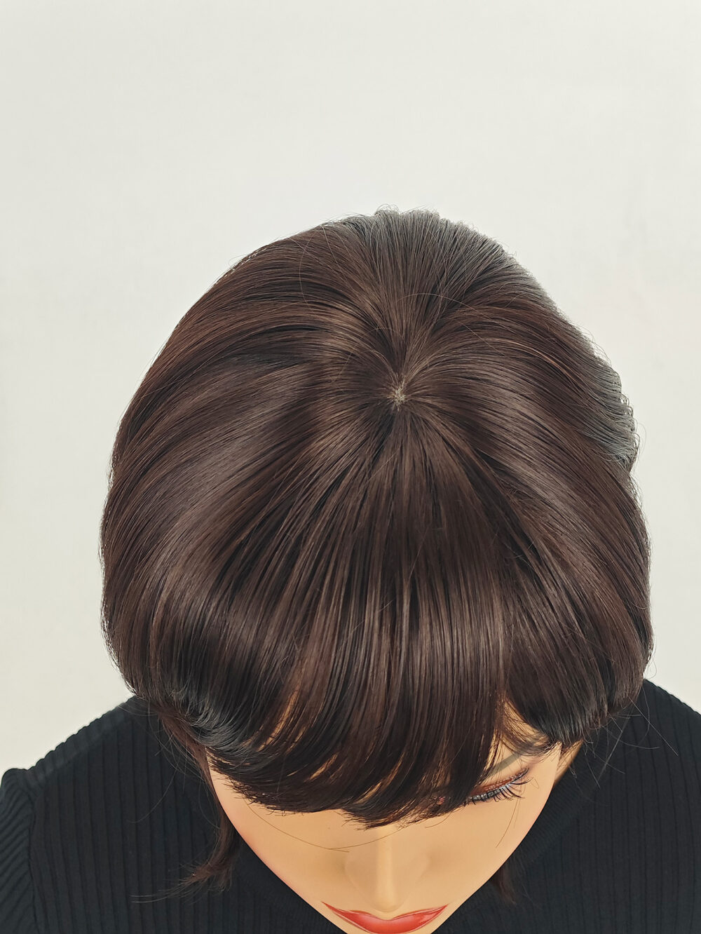 6541  8 inch Straight Short Bob Hair Flat Bangs Cute Central Dot Skin Top Heat Resistant Synthetic Wigs #JL01-SUE-15-1B/SUE-15-6H - Image 10