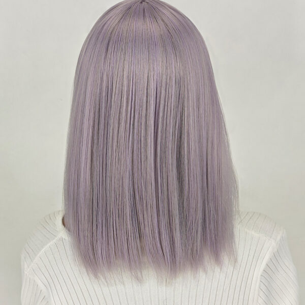 6541  Medium-length straight hair fully machined bangs wig，14 inches natural heat-resistant fiber high temperature silk wig，dyeable and permable bangs synthetic wig #JL01-SUE-16-1B/SUE-16-6H/SUE-16-SLV/PURPLE - Image 12
