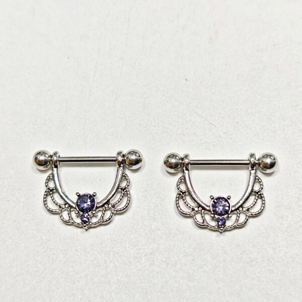 6541  9 pairs of purple nipple rings for everyday wear and special occasions to enhance your image #JL01-BEGS11 - Image 7