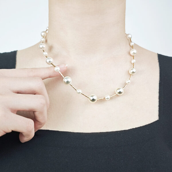 6541  Crystal Pearl Necklace #JL01-JYJ070308WH - Image 7