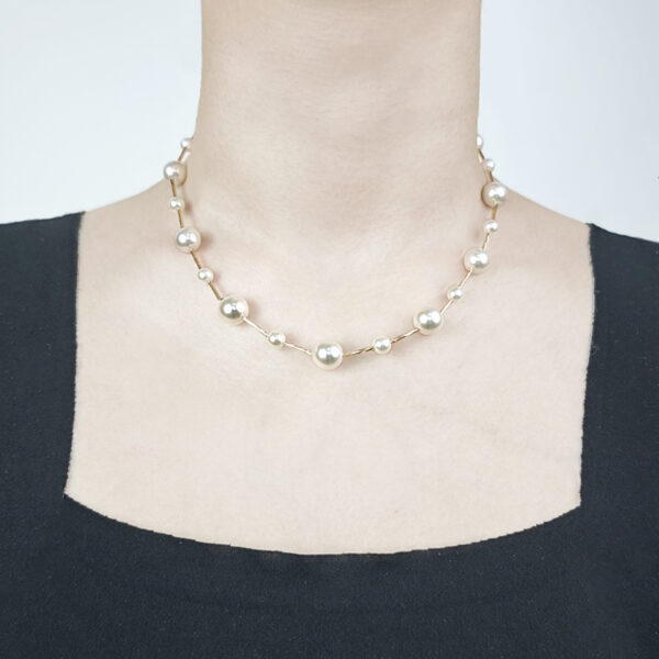 6541  Crystal Pearl Necklace #JL01-JYJ070308WH - Image 6