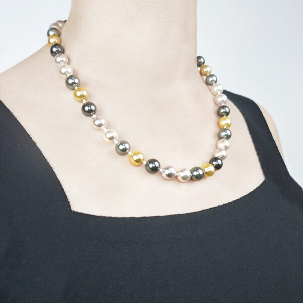 6541  19.3" Crystal Pearl Necklace #JL01-JYJ102403 - Image 6