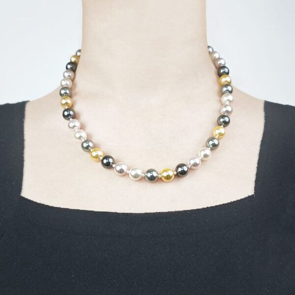 6541  19.3" Crystal Pearl Necklace #JL01-JYJ102403 - Image 5