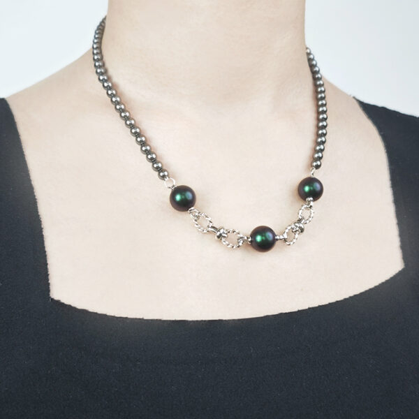 6541  Exquisite Luster Crystal Pearl Necklace #JL01-JYJ111629 - Image 4