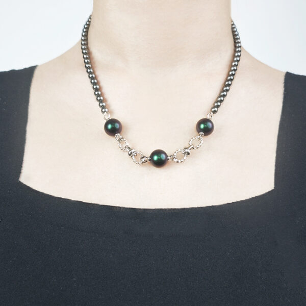 6541  Exquisite Luster Crystal Pearl Necklace #JL01-JYJ111629 - Image 3