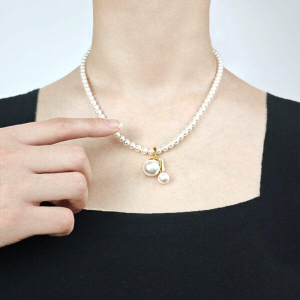 6541  Exquisite Luster Crystal Pearl Necklace #JL01-JYJ111631 - Image 4