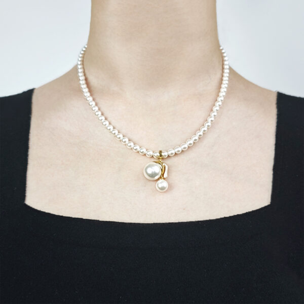6541  Exquisite Luster Crystal Pearl Necklace #JL01-JYJ111631 - Image 5