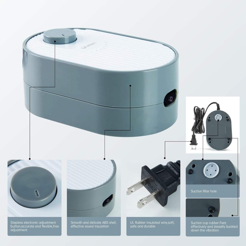 6541  Ultra-Quiet Aquarium Air Pump - Strong Air Volume, Three-Speed Adjustment #JL01-USA-021.1/USA-021.2/USA-021.3 - Image 3