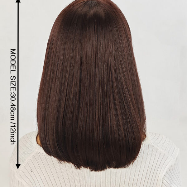 6541  12 Inch Short Bob Wigs，Glueless Wigs，Synthetic Hair Heat Resistant Hair Wigs，Multiple color options available #JL01-SUE-1-1B/SUE-1-6H/SUE-1-613/SUE-1-ROSEGOLD - Image 5