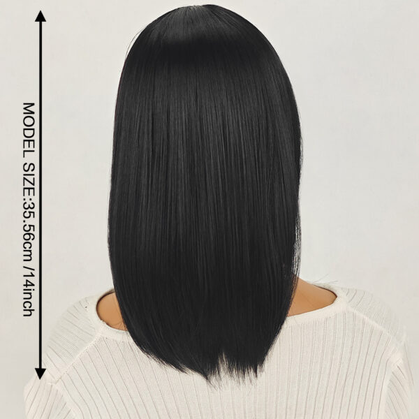 6541  Shoulder-Length Layered Wigs With  -14 Inch-Wavy Wigs, Heat Resistant Synthetic Hair Replacement Wigs #SUE-6-1B/SUE-6-6H - Image 3