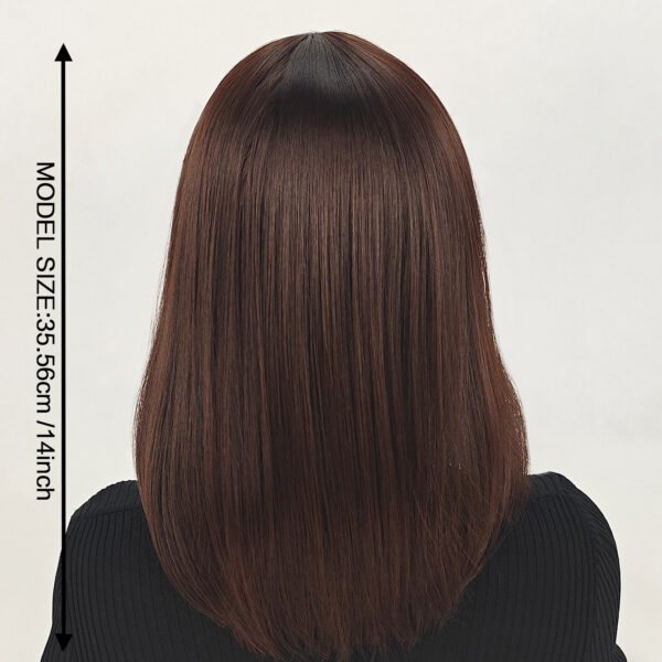 6541  Shoulder-Length Layered Wigs With  -14 Inch-Wavy Wigs, Heat Resistant Synthetic Hair Replacement Wigs #SUE-6-1B/SUE-6-6H - Image 4