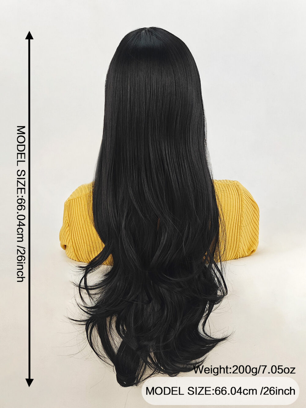 6541  Medium-length wavy straight hair fully machine-made wig，26 inches Heat-resistant fiber high-temperature silk wig，dyeable and soupable bangs synthetic wig #JL01-SUE-14-1B/SUE-14-6H - Image 3