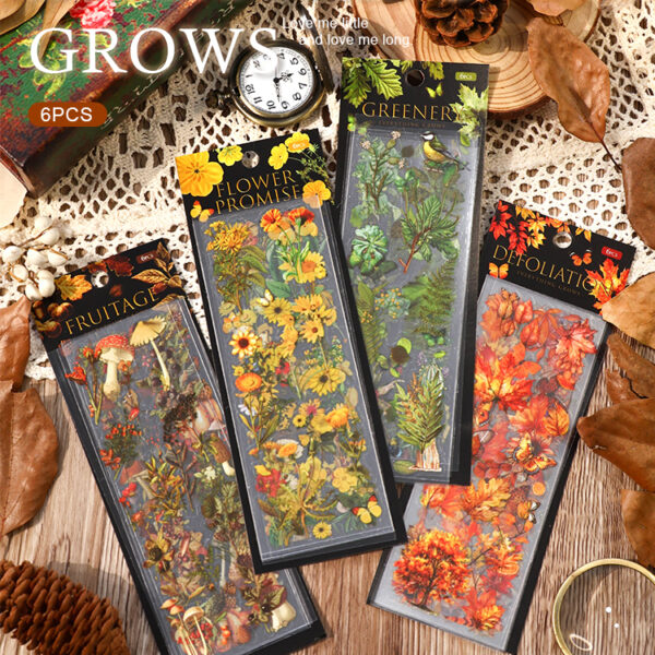 Growth of All Things Series Stickers with Adhesive Backing #JL01-JH-WWSC-L/JH-WWSC-H/JH-WWSC-Y/JH-WWSC-S