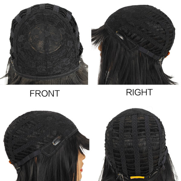 6541  12 Inch Short Bob Wigs，Glueless Wigs，Synthetic Hair Heat Resistant Hair Wigs，Multiple color options available #JL01-SUE-1-1B/SUE-1-6H/SUE-1-613/SUE-1-ROSEGOLD - Image 6