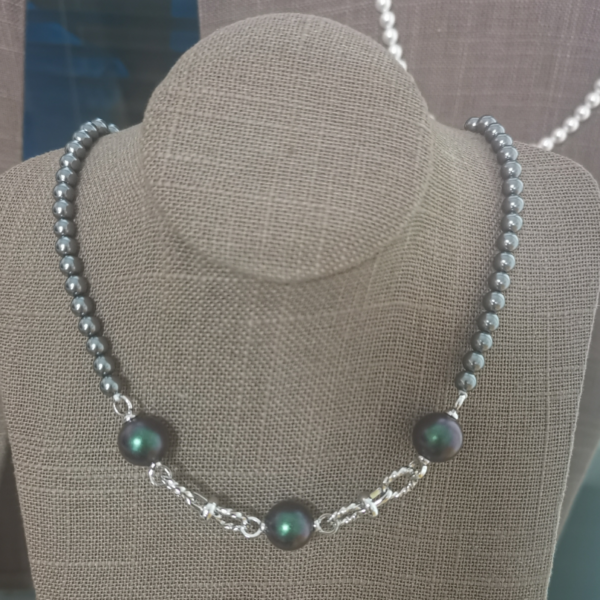 6541  Exquisite Luster Crystal Pearl Necklace #JL01-JYJ111629 - Image 6