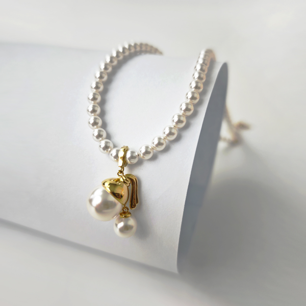 6541  Exquisite Luster Crystal Pearl Necklace #JL01-JYJ111631 - Image 7