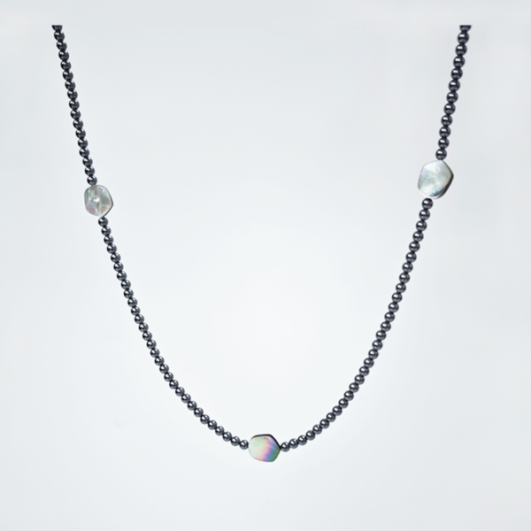 6541  Crystal pearl natural black shell Necklace #JL01-JYJ111627 - Image 10