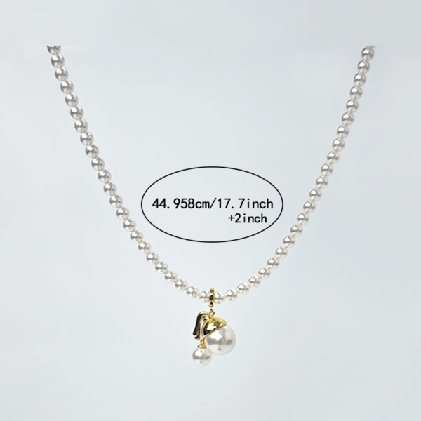 6541  Exquisite Luster Crystal Pearl Necklace #JL01-JYJ111631 - Image 2