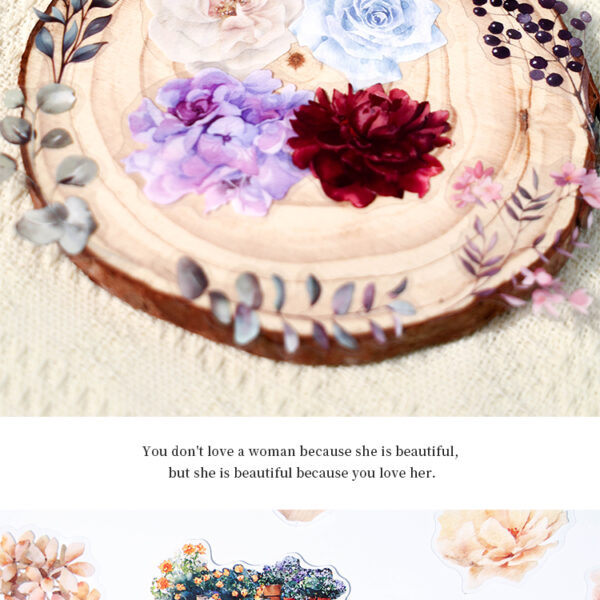 Flower Festival in Small Town Series Stickers with Adhesive Backing #JL01-JH-XCHS-L/JH-XCHS-Y/JH-XCHS-J/JH-XCHS-H - Image 6