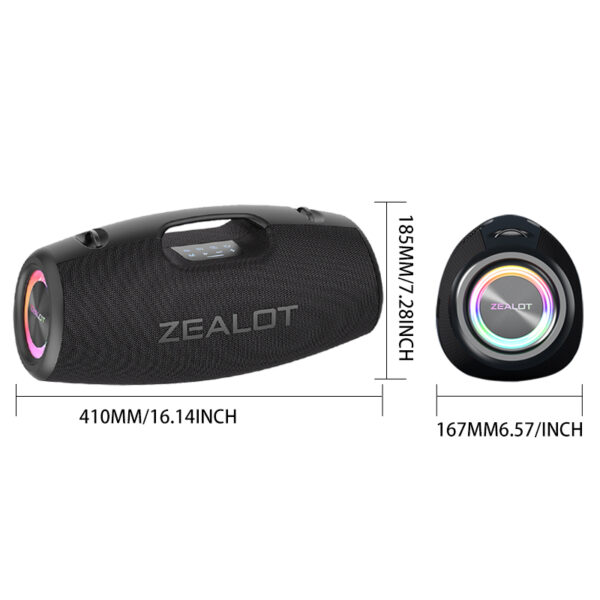 ZEALOT S78 100W Wireless Speaker: Portable Outdoor IPX5 Waterproof Bluetooth Subwoofer with Dual Pairing, 24000mAh Battery for 36-Hour Playtime #JL07-ZEALOT S78 HEI/ZEALOT S78 LAN - Image 2