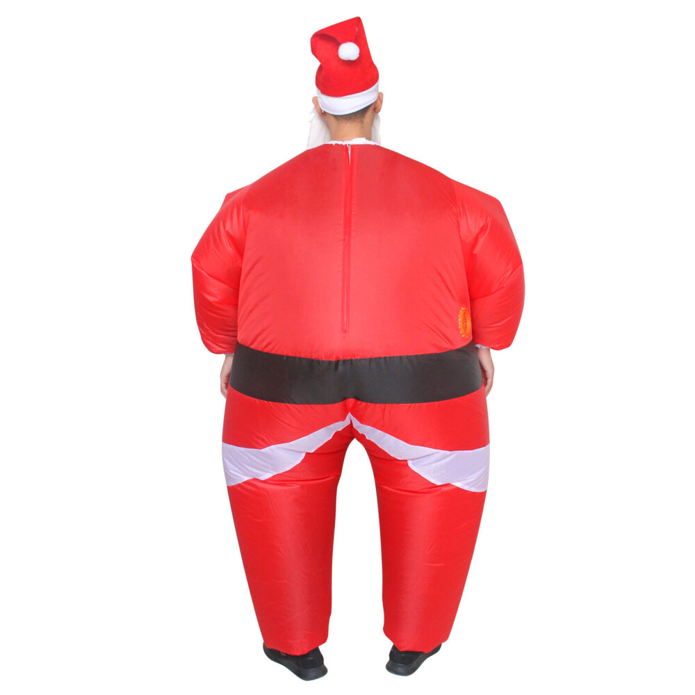 6541  Inflatable Costume Santa Claus Fancy Dress Costume Blow Up Costume for Christmas Halloween Cosplay #JL07-FZ1540 - Image 5